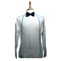 Mens Bespoke shirts – Snow Big Stripe Fabric