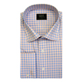 Bespoke Light Blue, Pink And White Check Shirt