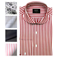 Mens bespoke shirts  Crimson With White Stripe
